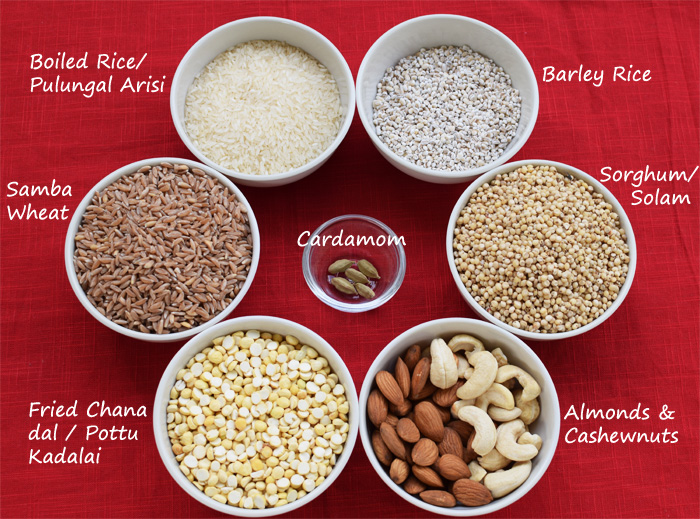 Ingredients for babies Sathu Maavu