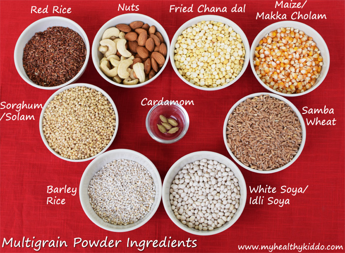 Ingredients for kids Sathu Maavu