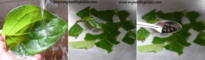Betel leaves Vetrilai kashayam for cold and cough-1