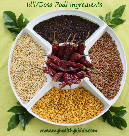 Ellu Kollu Dosai Idli podi Ingredients