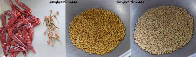 How to make ellu kollu idli milagai podi step-3