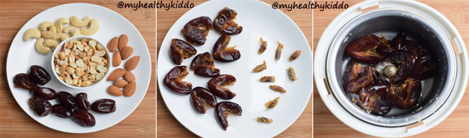 How to make Nuts and dates Laddoo step-1