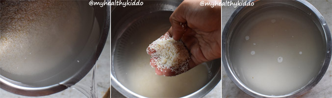 How to make Saamai arisi ilai vadagam step-1