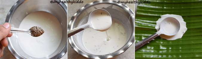 How to make Saamai arisi ilai vadagam step-3