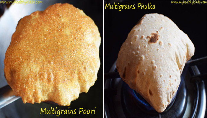 Multigrains Poori and Phulka