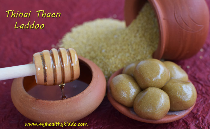 How to make Thinai Thean Laddu Step-4