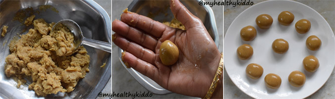 How to make Thinai Thean Urundai -6