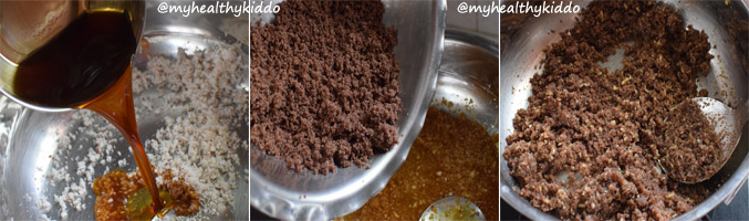 How to make sweet Ragi Puttu 10