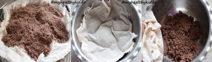 How to make sweet Ragi Puttu 8