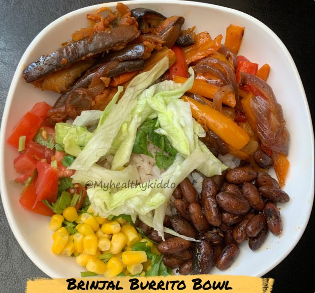 Brinjal Burrito Bowl