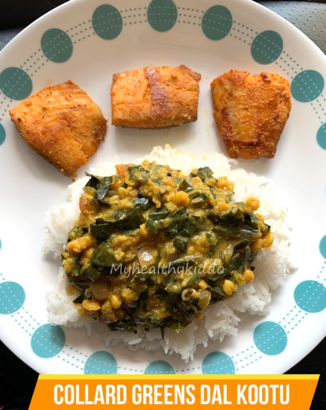 Collard greens keerai kootu recipe