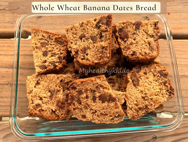 Whole wheat banana dates bread