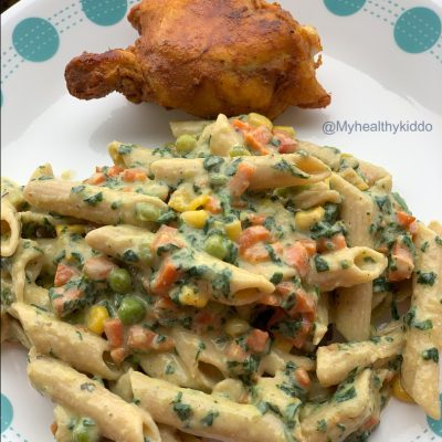 Mixed Veg White Sauce Pasta