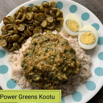 Power greens lentils kootu