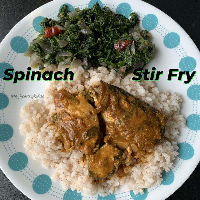Spinach stir fry