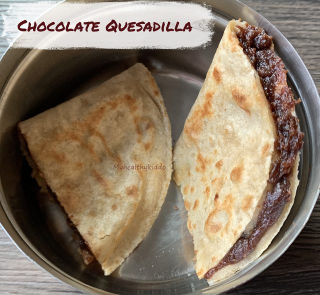 Chocolate quesadilla