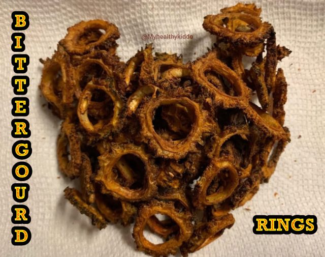 Baked Bittergourd rings