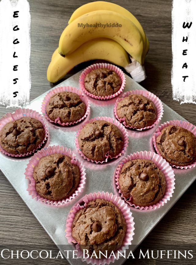 Chocolate banana muffins