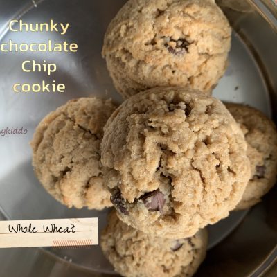 Whole Wheat Chunky Chocolate Chip Cookies