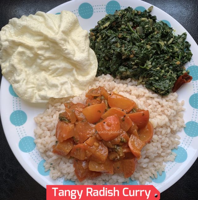 Tangy radish curry