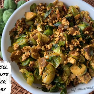 Brussels Sprouts Paneer stir fry