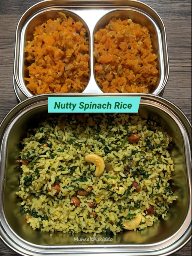 Nutty spinach rice